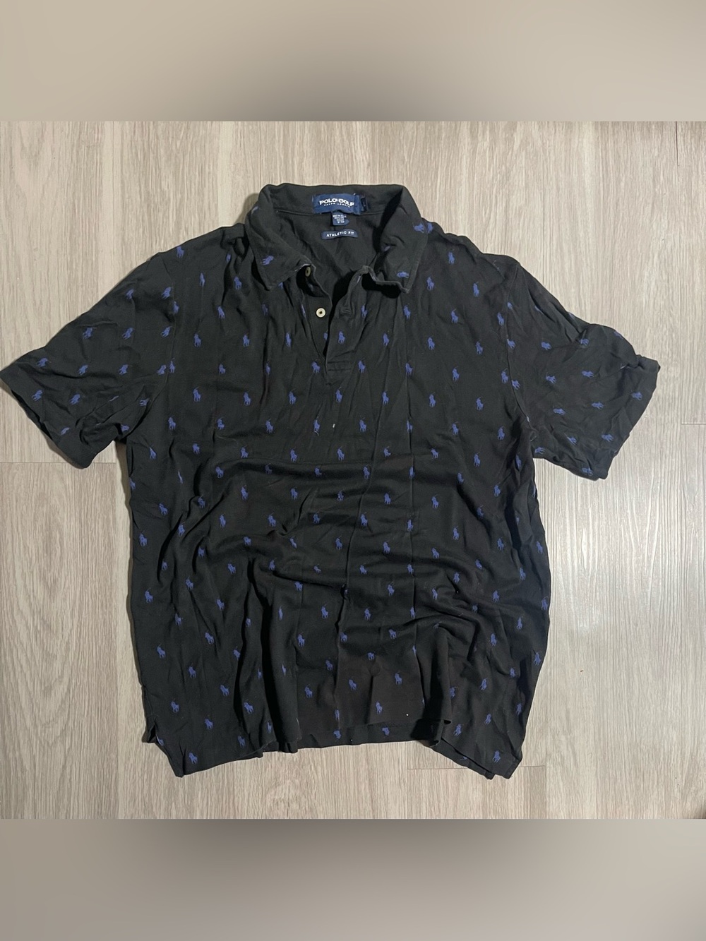 Polo by Ralph Lauren Black Short-Sleeve Athletic Fit Shirt